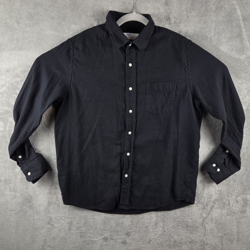 Peter Manning Mens Shirt 2X Black Five Eight New York Button Up Cotton